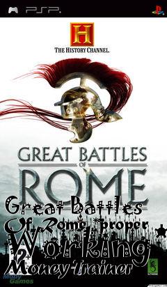 Box art for Great
Battles Of Rome *proper Working* Money Trainer