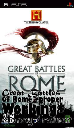 Box art for Great
Battles Of Rome *proper Working* Money Trainer