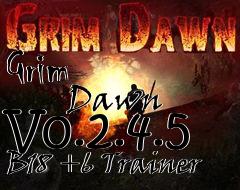 Box art for Grim
            Dawn V0.2.4.5 B18 +6 Trainer