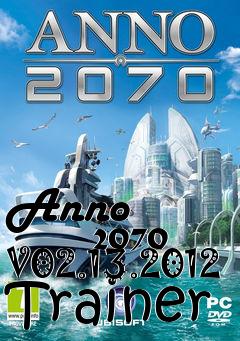 Box art for Anno
            2070 V02.13.2012 Trainer