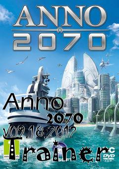 Box art for Anno
            2070 V09.18.2012 Trainer