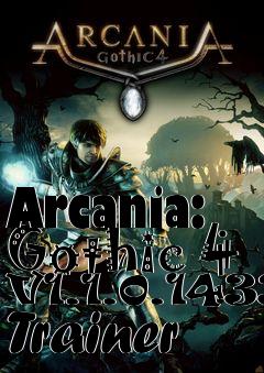 Box art for Arcania:
Gothic 4 V1.1.0.1433 Trainer