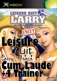 Box art for Leisure
      Suit Larry: Magna Cum Laude +4 Trainer