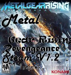 Box art for Metal
              Gear Rising: Revengeance Steam V1.2 +21 Trainer