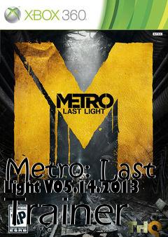 Box art for Metro:
Last Light V05.14.2013 Trainer