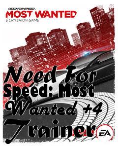 Box art for Need
For Speed: Most Wanted +4 Trainer