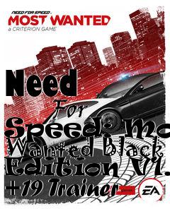 Box art for Need
            For Speed: Most Wanted Black Edition V1.3 +19 Trainer