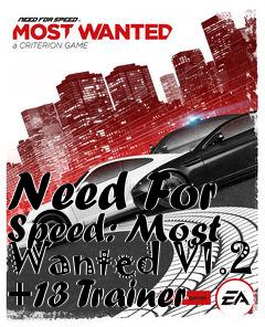 Box art for Need
For Speed: Most Wanted V1.2 +13 Trainer
