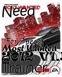 Box art for Need
                        For Speed: Most Wanted 2012 V1.5 Trainer