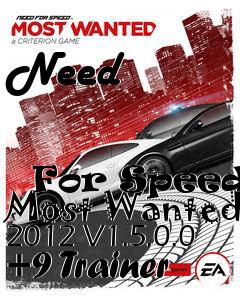 Box art for Need
                        For Speed: Most Wanted 2012 V1.5.0.0 +9 Trainer