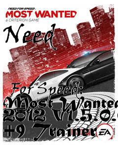 Box art for Need
                        For Speed: Most Wanted 2012 V1.5.0.0 +9 Trainer