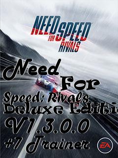 Box art for Need
            For Speed: Rivals Deluxe Edition V1.3.0.0 +7 Trainer