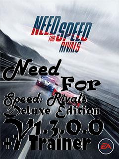 Box art for Need
            For Speed: Rivals Deluxe Edition V1.3.0.0 +7 Trainer