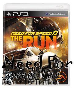 Box art for Need
For Speed: The Run +10 Trainer