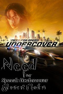 Box art for Need
            For Speed: Undercover Secret Codes