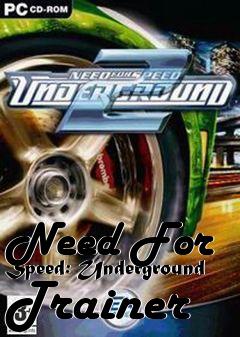 Box art for Need
For Speed: Underground Trainer