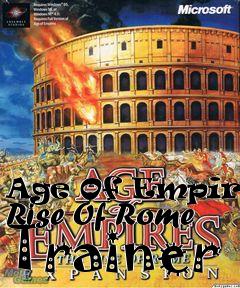 Box art for Age
Of Empires: Rise Of Rome Trainer