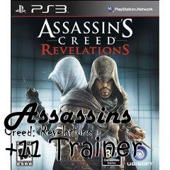 Box art for Assassins
Creed: Revelations +11 Trainer