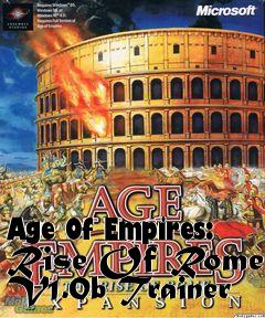 Box art for Age
Of Empires: Rise Of Rome V1.0b Trainer