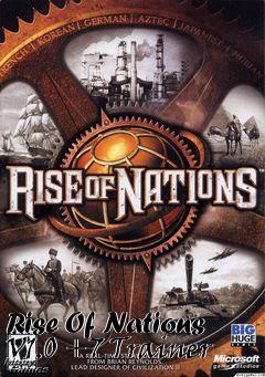 Box art for Rise
Of Nations V1.0 +7 Trainer