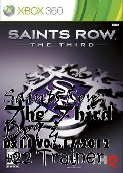 Box art for Saints
Row: The Third Dx9 & Dx11 V01.17.2012 +22 Trainer