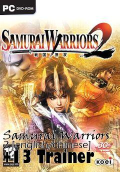 Box art for Samurai
Warriors 2 [english/chinese] +13 Trainer