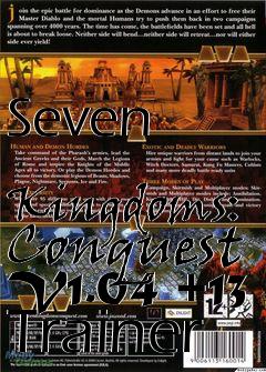 Box art for Seven
            Kingdoms: Conquest V1.04 +13 Trainer