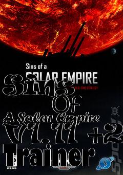 Box art for Sins
            Of A Solar Empire V1.11 +2 Trainer