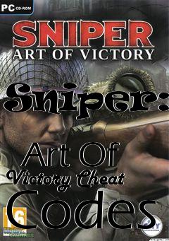 Box art for Sniper:
            Art Of Victory Cheat Codes