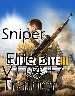 Box art for Sniper
            Elite 3 V1.04 +7 Trainer