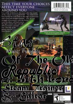 Box art for Star
      Wars: Knights Of The Old Republic 2: Sith Lords Steam Trainer & Editor