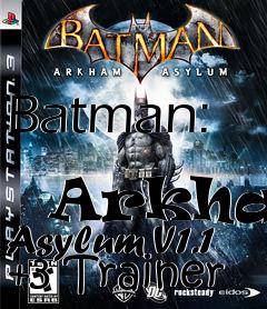 Box art for Batman:
            Arkham Asylum V1.1 +3 Trainer