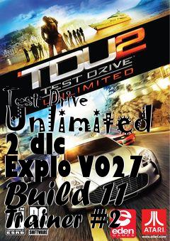 Box art for Test
Drive Unlimited 2 dlc Explo V027 Build 11 Trainer #2