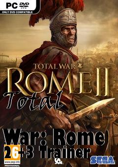 Box art for Total
            War: Rome 2 +3 Trainer