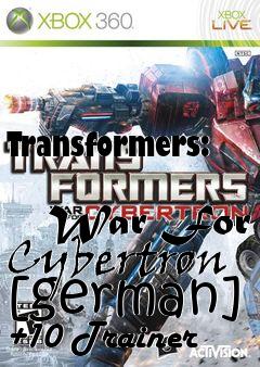 Box art for Transformers:
            War For Cybertron [german] +10 Trainer