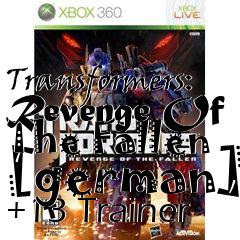 Box art for Transformers:
Revenge Of The Fallen [german] +13 Trainer