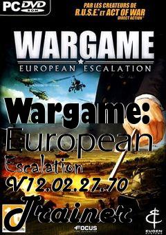 Box art for Wargame:
European Escalation V12.02.27.70 Trainer