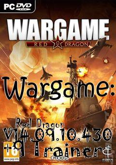 Box art for Wargame:
            Red Dragon V14.09.10.430 +9 Trainer