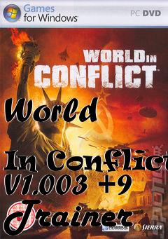 Box art for World
            In Conflict V1.003 +9 Trainer