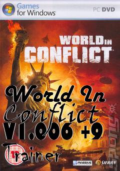 Box art for World
In Conflict V1.006 +9 Trainer