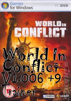 Box art for World
In Conflict V1.006 +9 Trainer