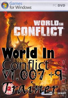 Box art for World
In Conflict V1.007 +9 Trainer