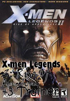 Box art for X-men
Legends 2: Rise Of Apocalypse +3 Trainer