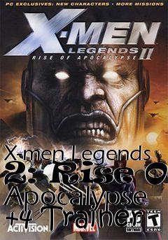 Box art for X-men
Legends 2: Rise Of Apocalypse +4 Trainer