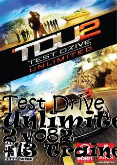 Box art for Test
Drive Unlimited 2 v082 +13 Trainer