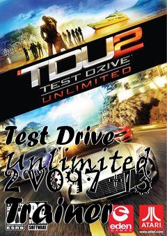 Box art for Test
Drive Unlimited 2 V097 +13 Trainer