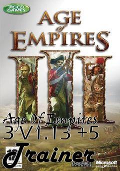 Box art for Age
Of Empires 3 V1.13 +5 Trainer