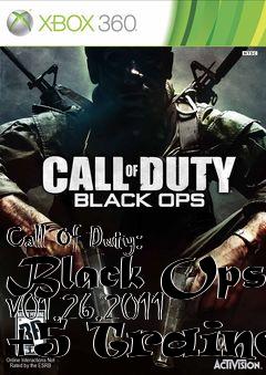 Box art for Call
Of Duty: Black Ops V01.26.2011 +5 Trainer