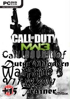 Box art for Call
						Of Duty: Modern Warfare 3 V11.19.2011 +15 Trainer