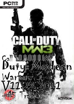 Box art for Call
						Of Duty: Modern Warfare 3 V11.22.2011 +15 Trainer